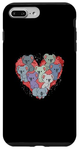 Carcasa para iPhone 7 Plus/8 Plus Koala Oso Mamá Corazón Forma Mamá San Valentín Día de la Madre
