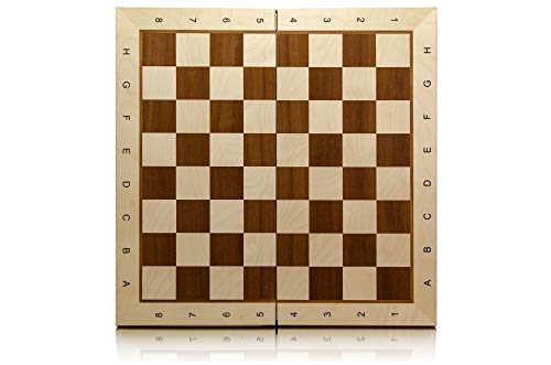 Master of Chess Tablero Ajedrez Madera Profesional Torneo 54 cm - Intarsia Grande Juego de Ajedrez para Niños y Adultos - Staunton NO.6